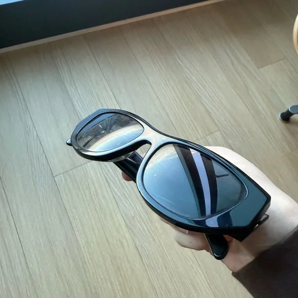 Celine Black Monochrome 55mg Geometric Sunglasses
